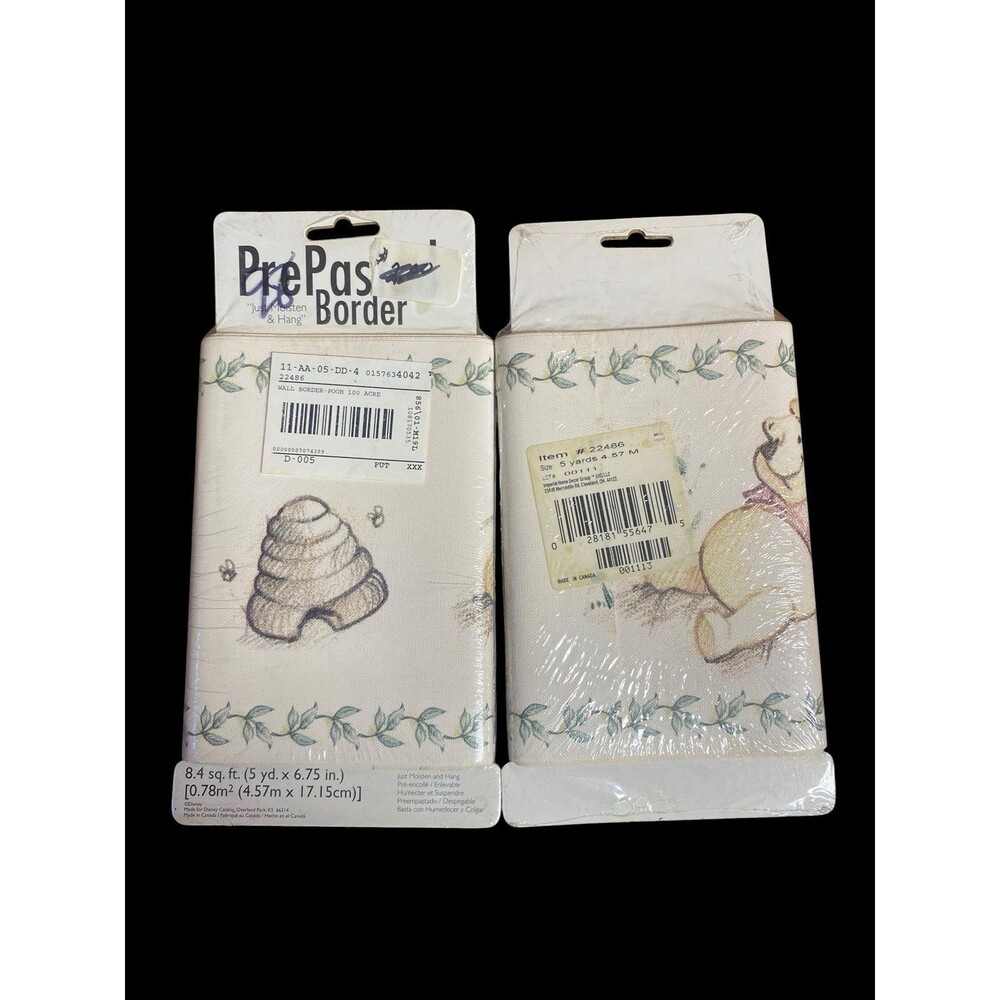 Vintage Classic Pooh Bear Wallpaper Wall Boarder New 5 Yards Each